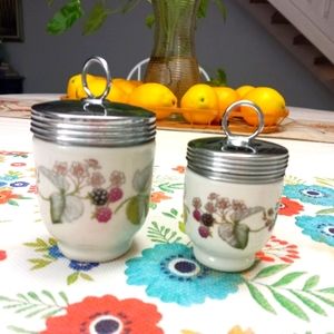 3 vintage English bone china Royal Worcester Egg Coddlers